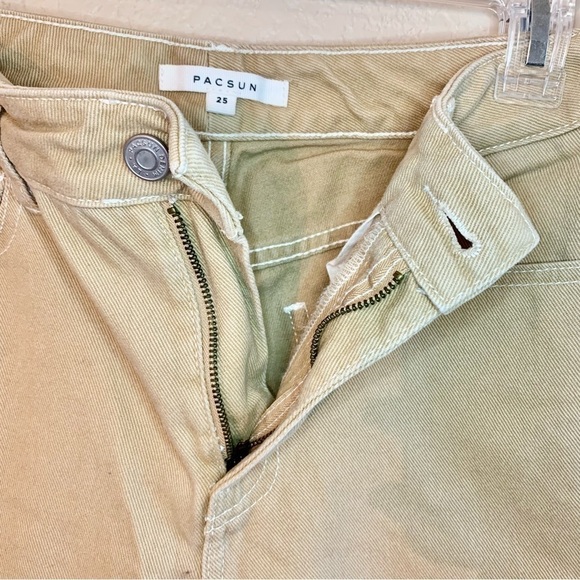 PacSun Denim Pants Sz 25 Camel Tan Straight Leg 100% Cotton 5 Pockets Jeans - Picture 5 of 15